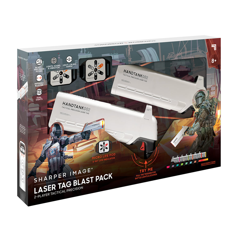 Sharper Image - Laser Tag Blast Pack 2 Player Laser Rifles Includes 2 Micro Damage Sensors