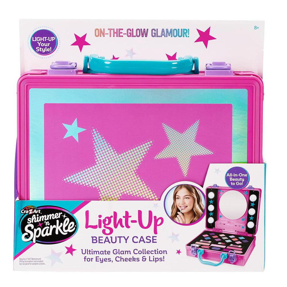Shimmer N Sparkle - Light-Up Beauty Case - Pink