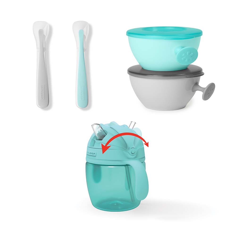 Skip Hop - Easy Feed Mealtime Set - Teal/Grey