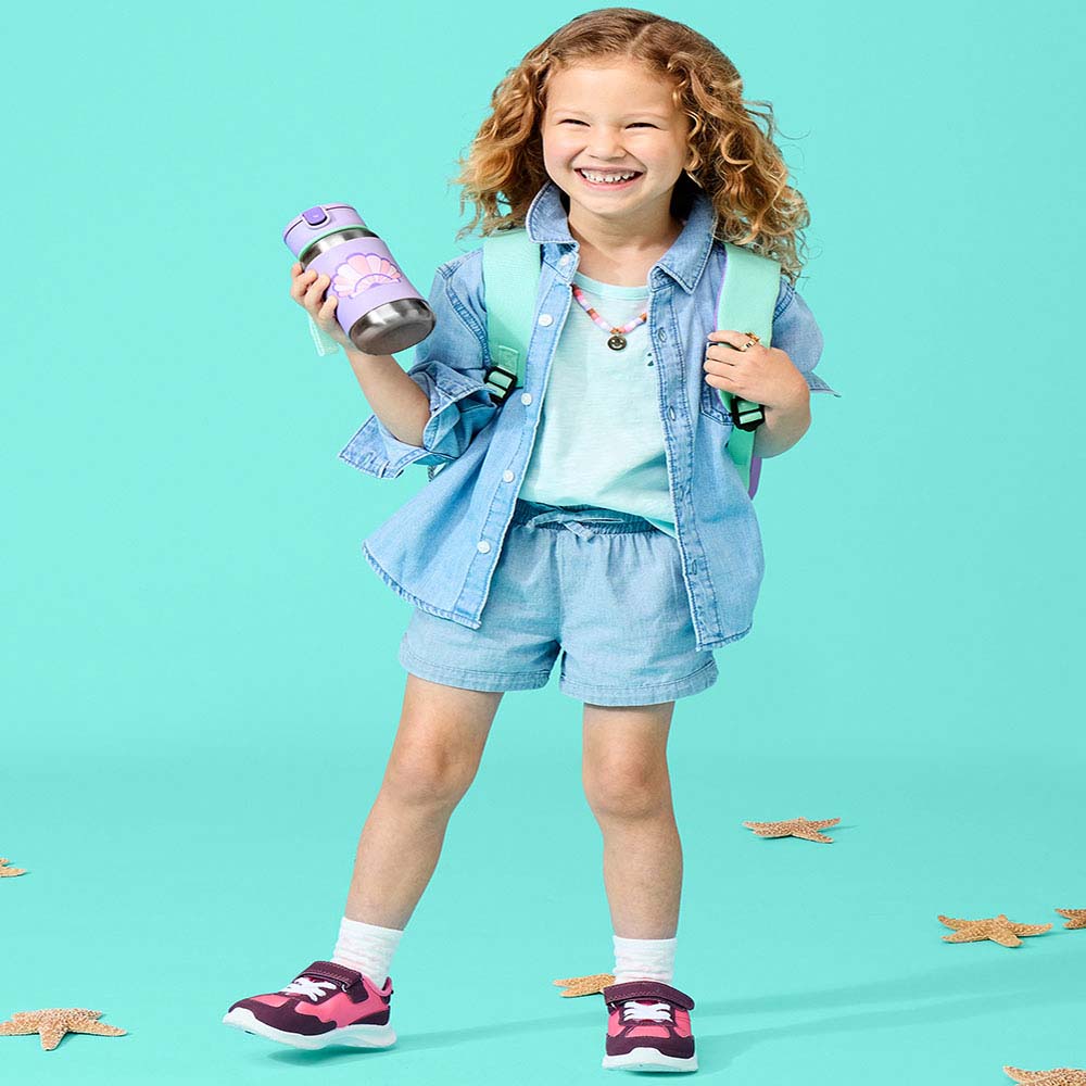 Skip Hop - Spark Style SS Straw Bottle Seashell