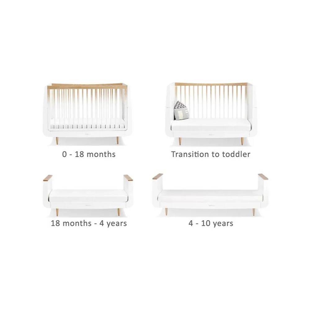 Snuz - Kot Skandi Convertible Nursery Cot Bed with 3 Mattress Height - Ombre