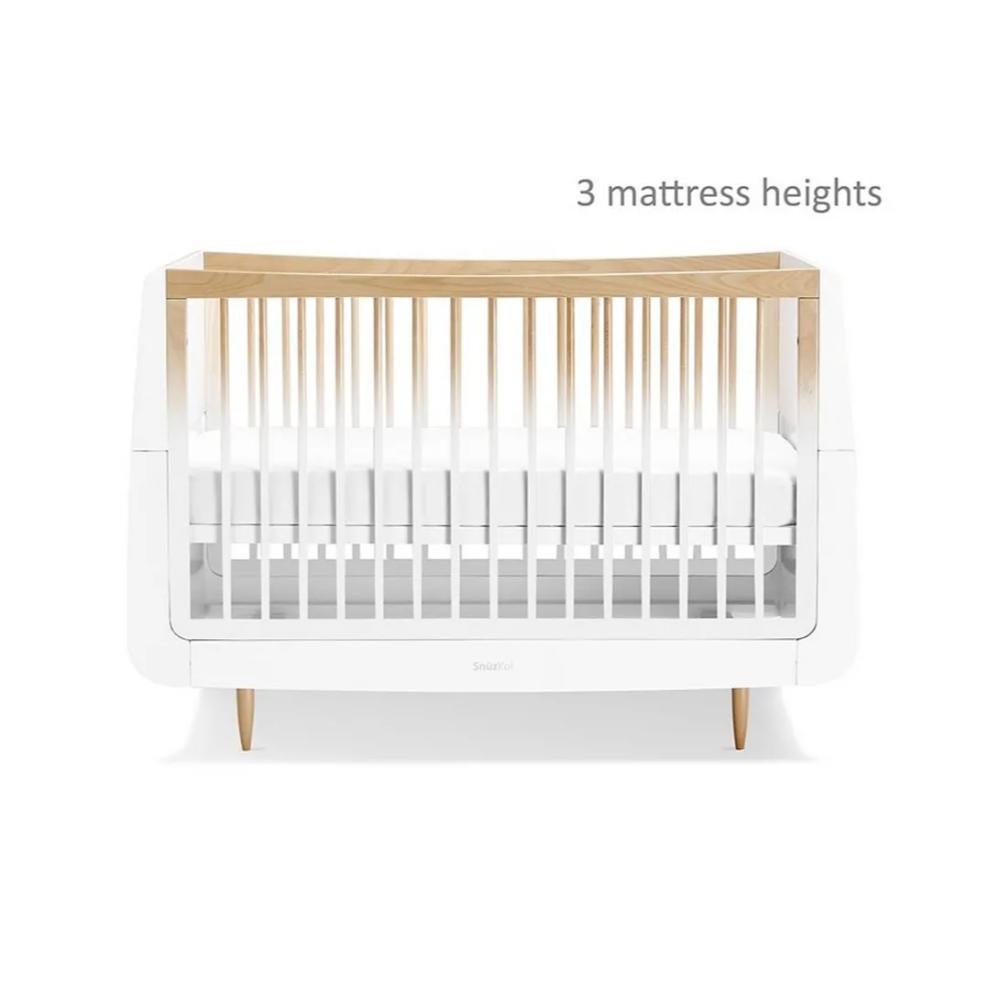 Snuz - Kot Skandi Convertible Nursery Cot Bed with 3 Mattress Height - Ombre
