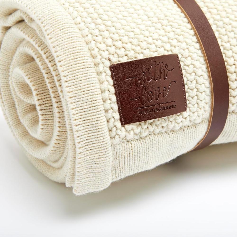Snuz - Organic Knitted Cellular Breathable and Light Weight Baby Blanket - Linen
