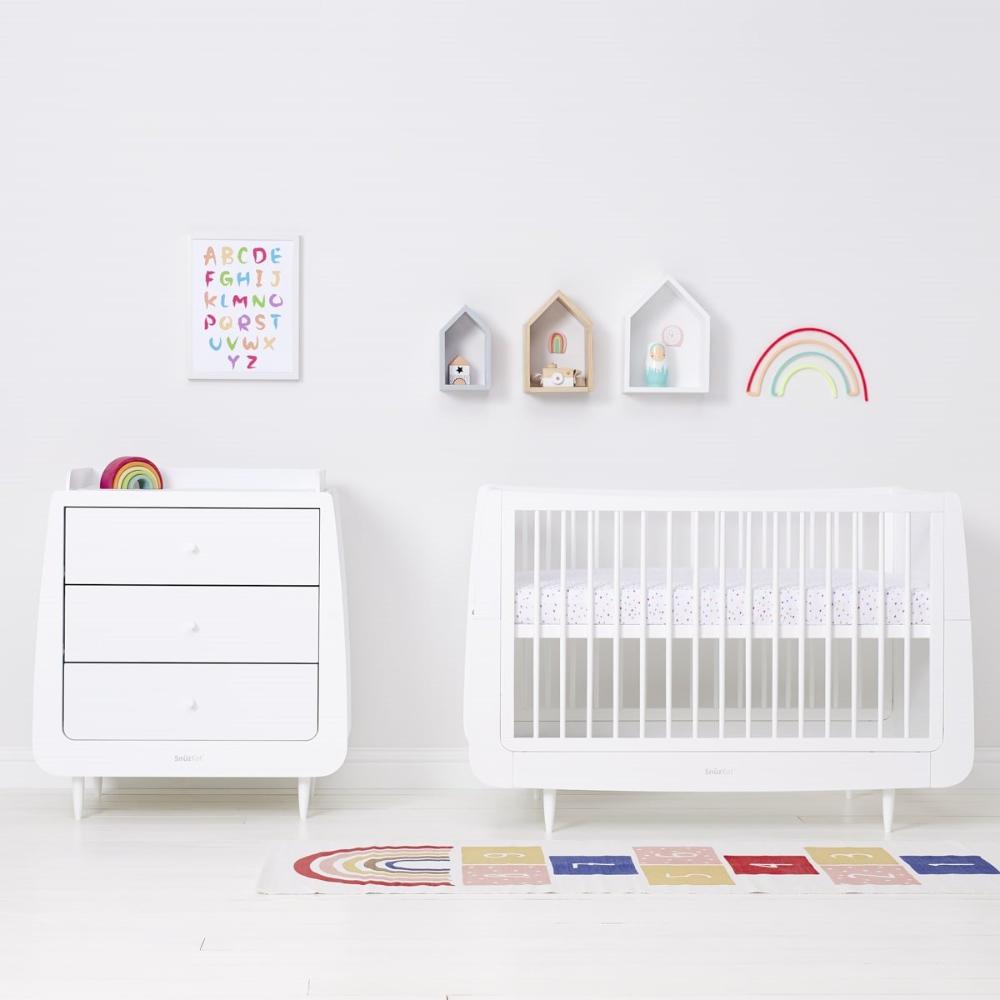 Snuz - Pod Light Breathable and 100% Soft Jersey Cotton Fitted Sheets For Cot & Cot Bed Pack of 2 - Color Spots