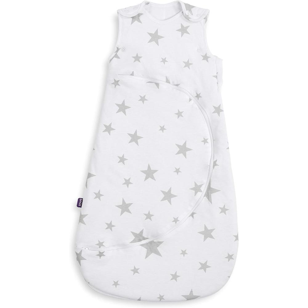 Snuz - Pouch Baby Sleeping Bag with Zip for Easy Nappy Changing L - Grey Star