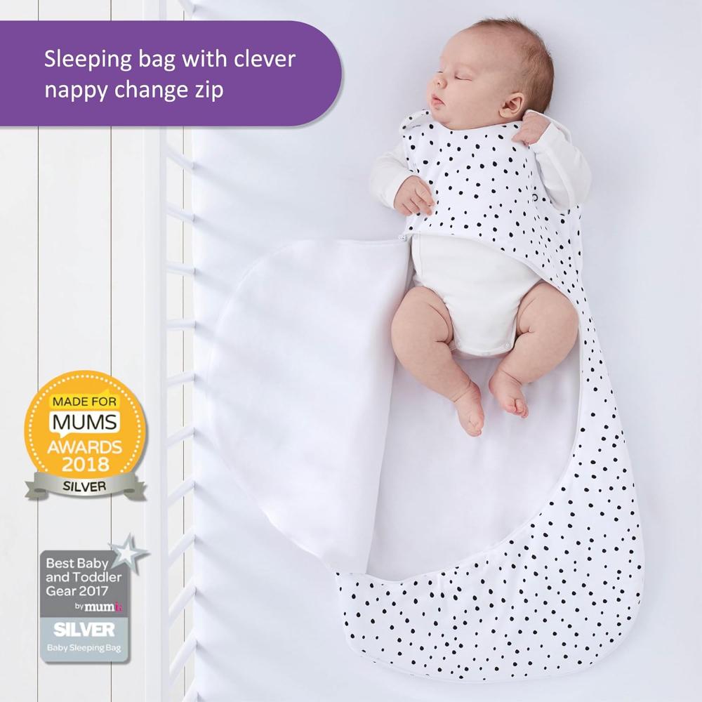 Snuz - Pouch Baby Sleeping Bag with Zip for Easy Nappy Changing - Mono Spot