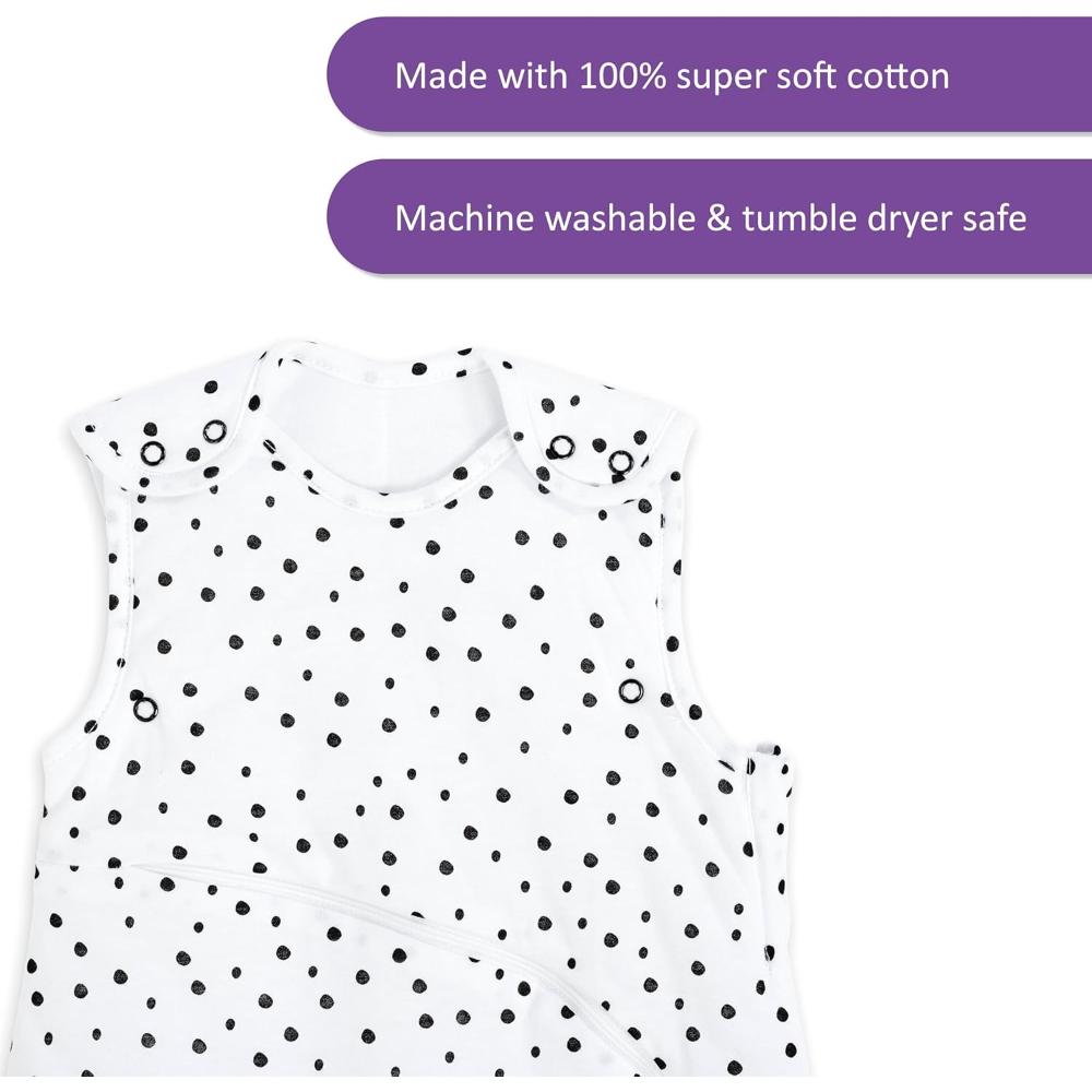 Snuz - Pouch Baby Sleeping Bag with Zip for Easy Nappy Changing - Mono Spot
