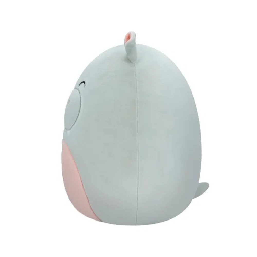 Squishmallows - Harrison Hippo w/ Pink Fuzzy Belly Plush Toy - Grey - 12-Inch