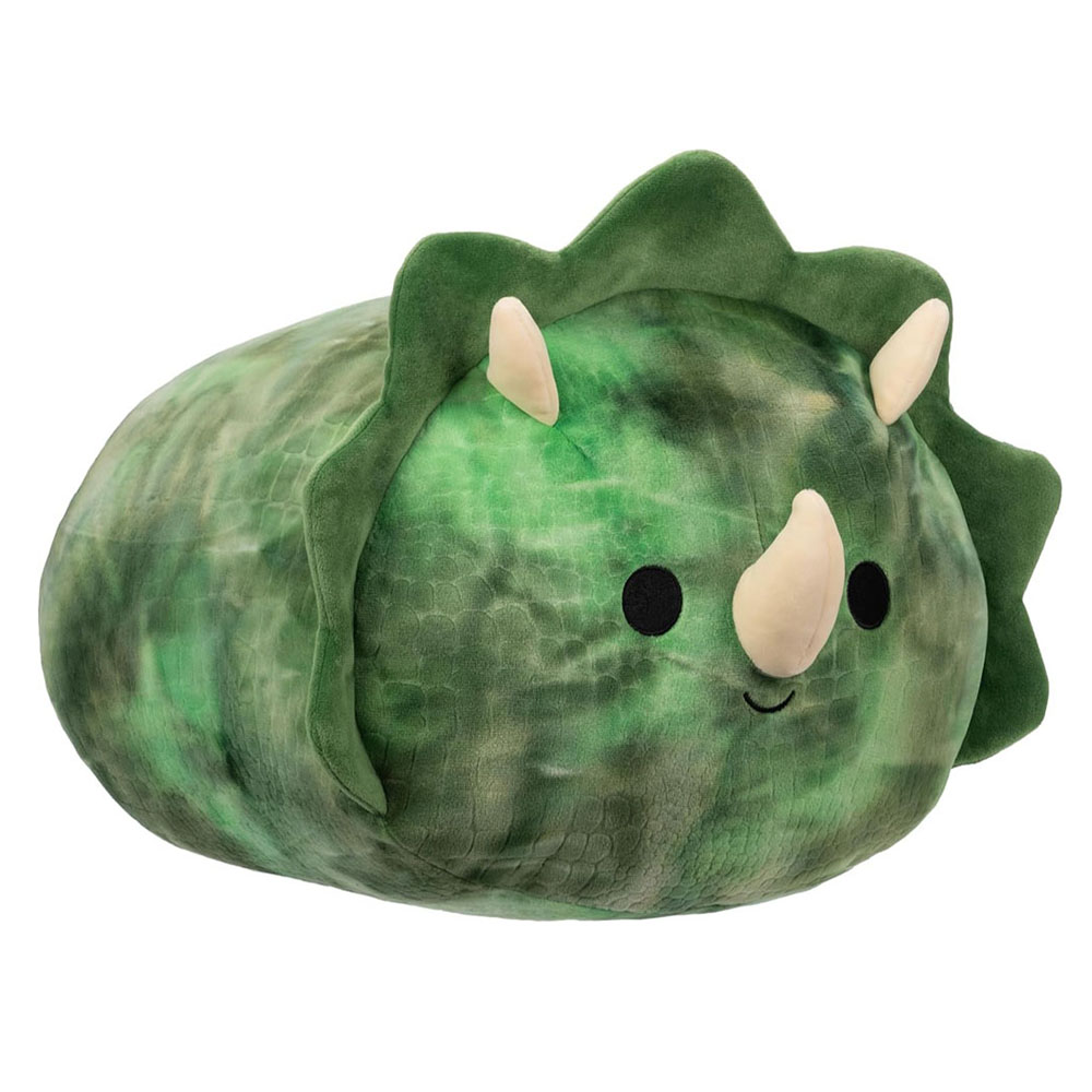 Squishmallows - Medium Plush Stackables- Trey - Textured Green Triceratops 12"