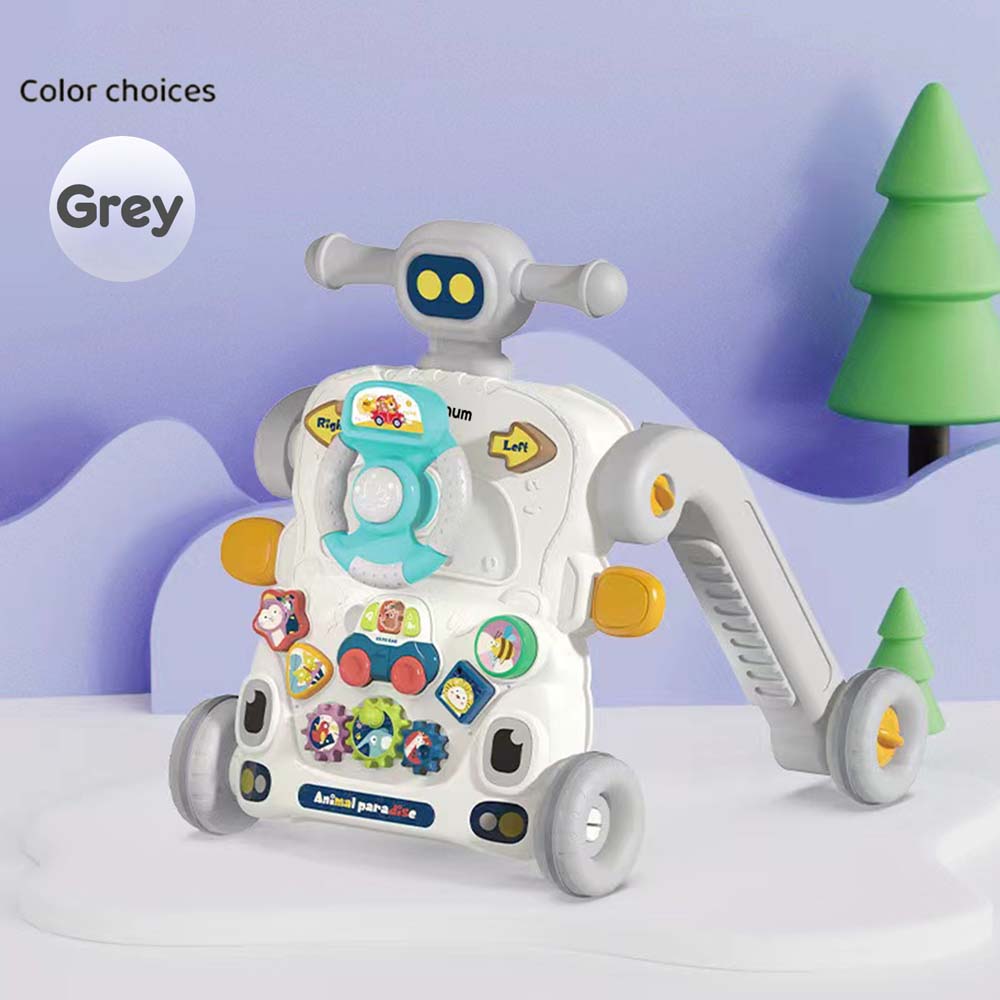 Teknum - 3 - IN - 1 Baby Walker / Learning Table Mode / Game Panel Mode with Musical keyboard - Grey