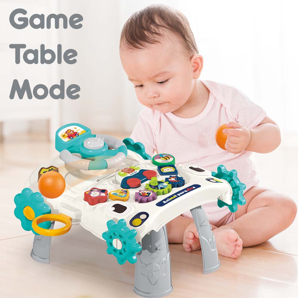 Teknum - 3 - IN - 1 Baby Walker / Learning Table Mode / Game Panel Mode with Musical keyboard - Grey