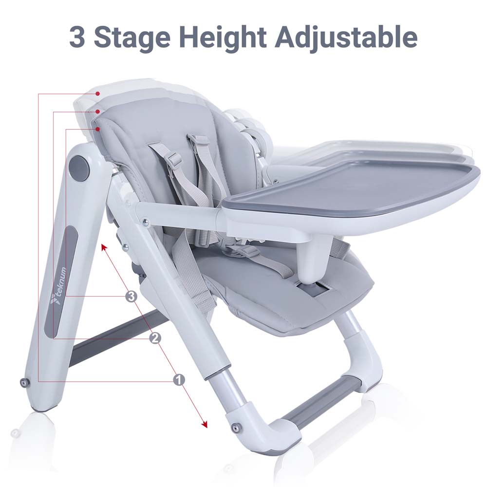 Teknum - 3-IN-1 Kids Foldable Dining Booster Chair - Grey