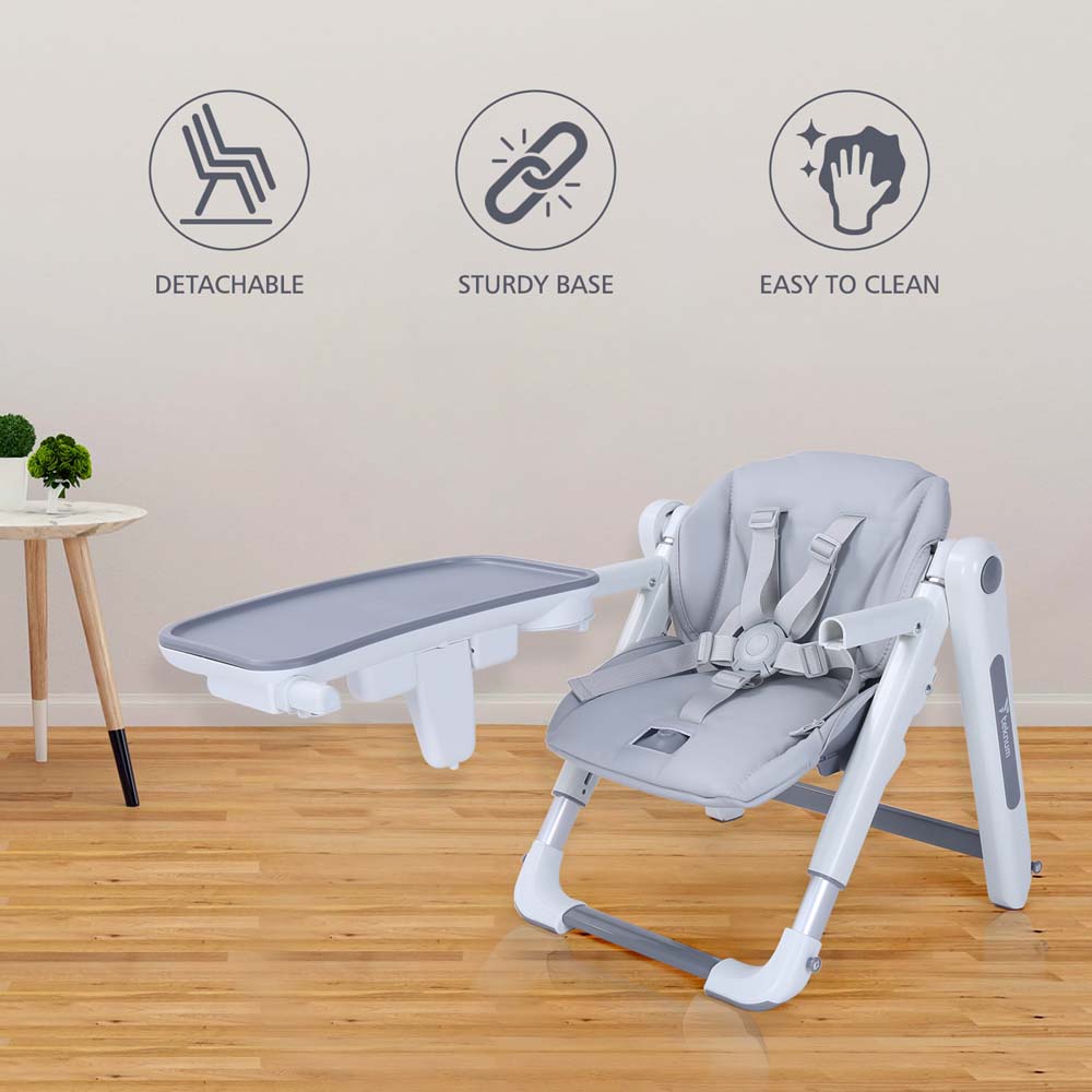 Teknum - 3-IN-1 Kids Foldable Dining Booster Chair - Grey