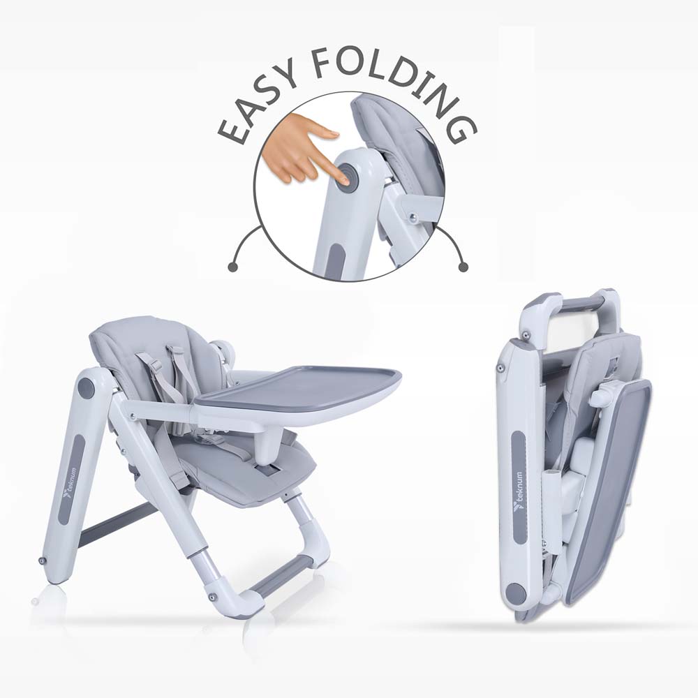 Teknum - 3-IN-1 Kids Foldable Dining Booster Chair - Grey