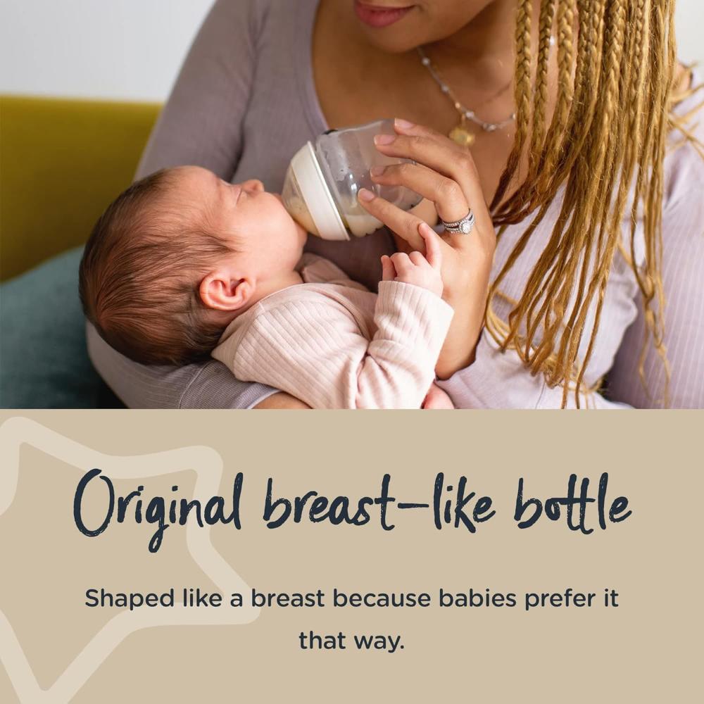 Tommee Tippee - Closer To Nature Newborn Baby Bottle Starter Kit Breast-Like Teats With Anti-Colic Valve Mixed Sizes Purple