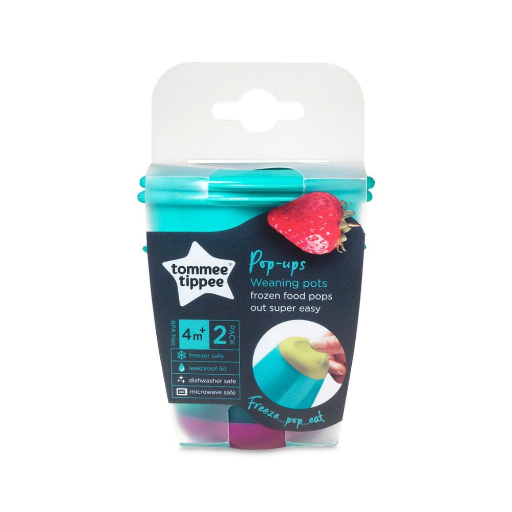 Tommee Tippee - Explora Pop Ups Weaning Pots X 2 -Blue