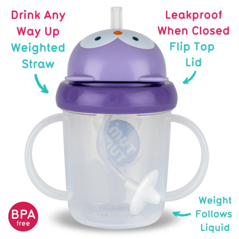 Tum Tum - Tippy Up Cup With Straw - Series 3 - Penguin - 200ml