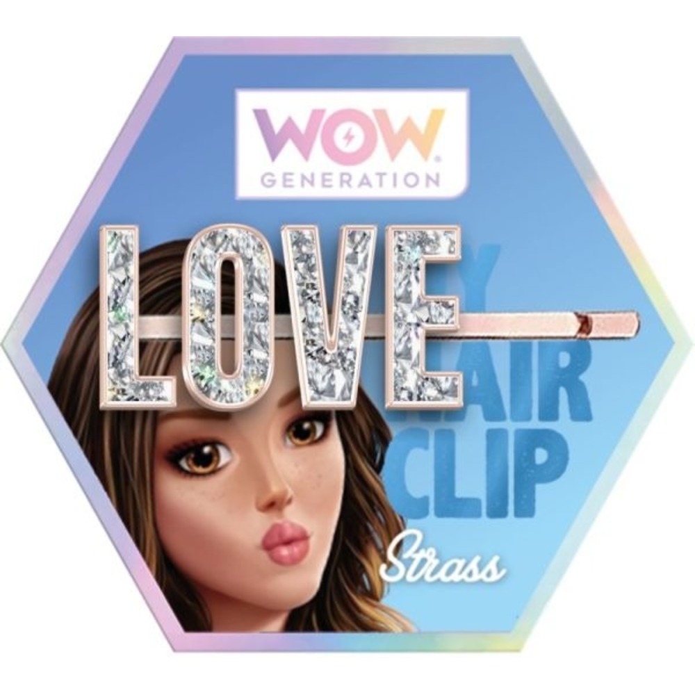 WOW Generation - Glitter Hair Pins with Message - Love