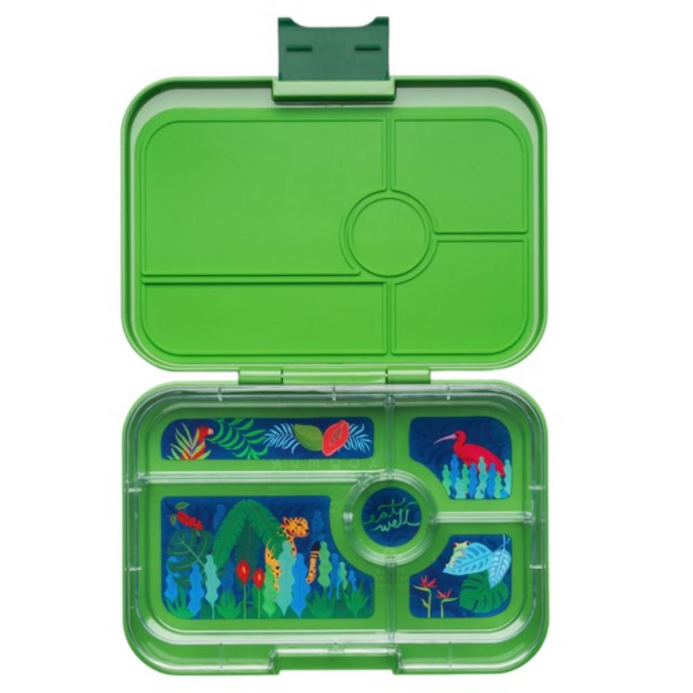 Yumbox - Jurassic Green Jungle 5 Compartments Tapas Lunch Box