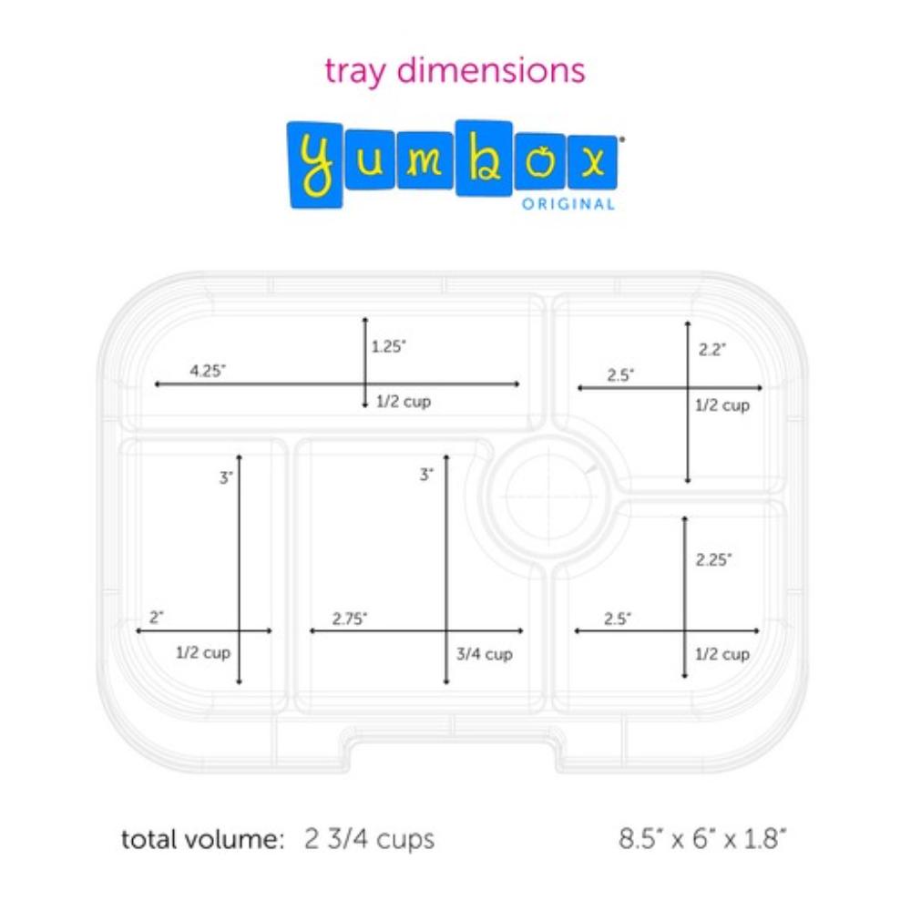 Yumbox - Race Cars Original 6 Compartments Tray