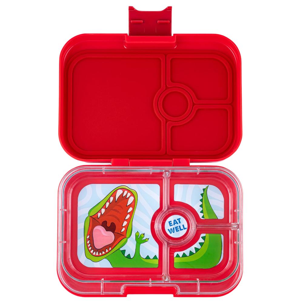 Yumbox - Wow Red 4 Compartments Lunch Box - Dinosaur