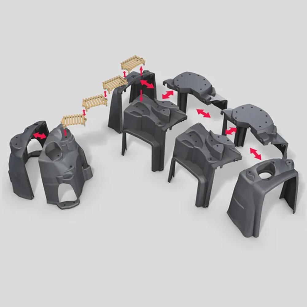 Zpiiel - Booster Mountain and Tunnel with Bridge Building Set