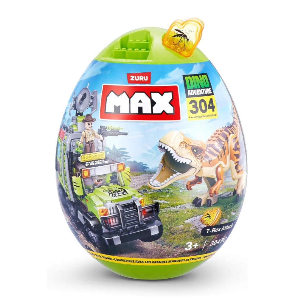 Zuru - Max Build More - Dino Adventure T-Rex Attack 9.01 Egg Capsule - 304pcs
