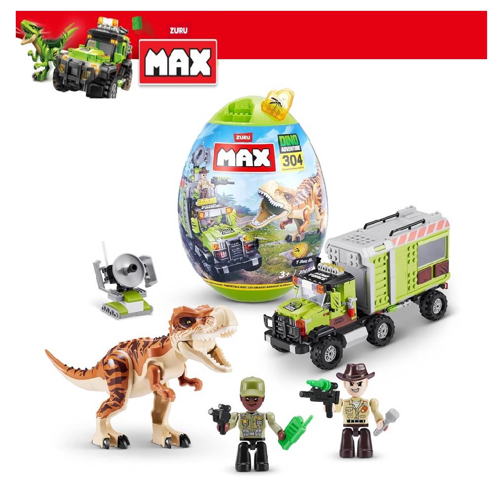 Zuru - Max Build More - Dino Adventure T-Rex Attack 9.01 Egg Capsule - 304pcs
