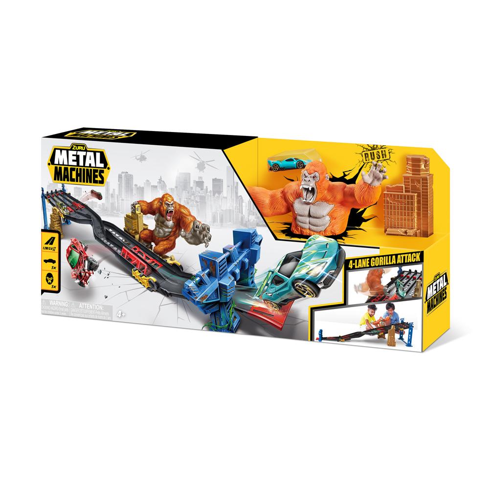 Zuru Metal Machines - 4-lane Gorilla Attack Track Set