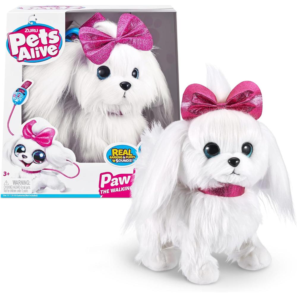 Zuru Pets Alive - “Lil Paw Paw” Interactive Dog Electronic Plush Toy Pet