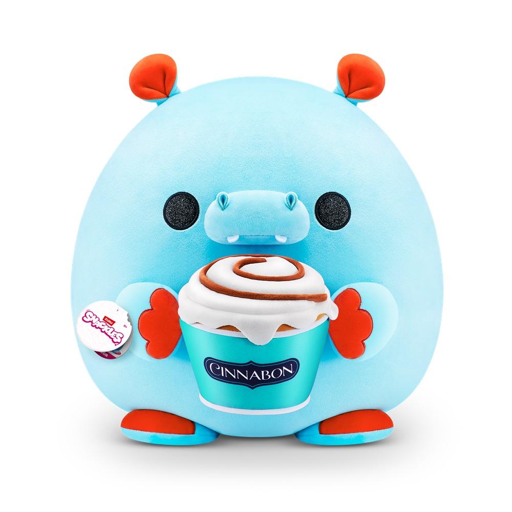 Zuru Snackles - 14 Inch Super Soft Plush Collectible (Hugh Hippo with Cinnabon)