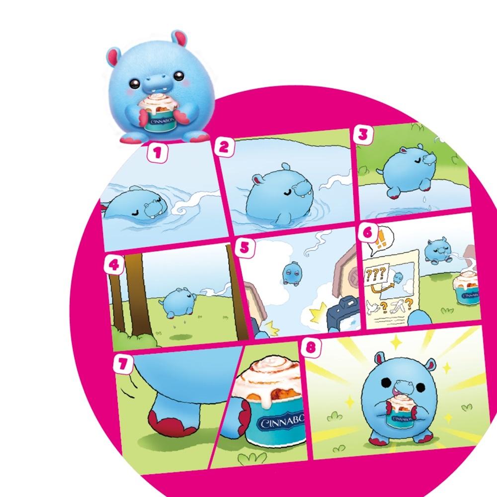 Zuru Snackles - 14 Inch Super Soft Plush Collectible (Hugh Hippo with Cinnabon)