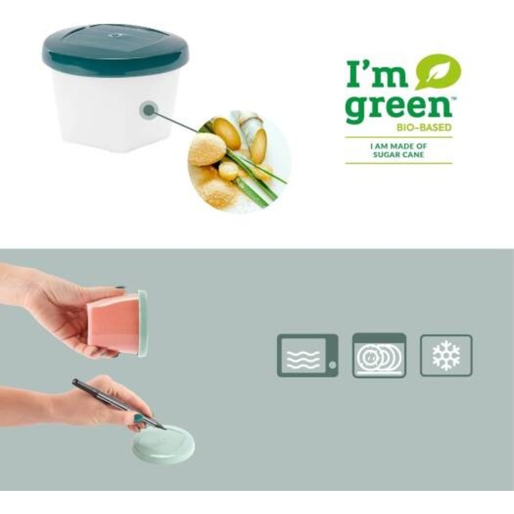 Babymoov - Biosourced BABYBOLS - Kit 8 x 180ml + 8 x 250ml Food Storage tubs