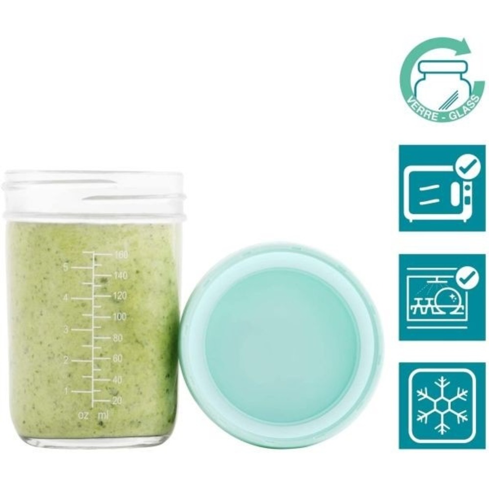 Babymoov - Glass Baby Bowls and Food Containers Multiset - Pack of 4