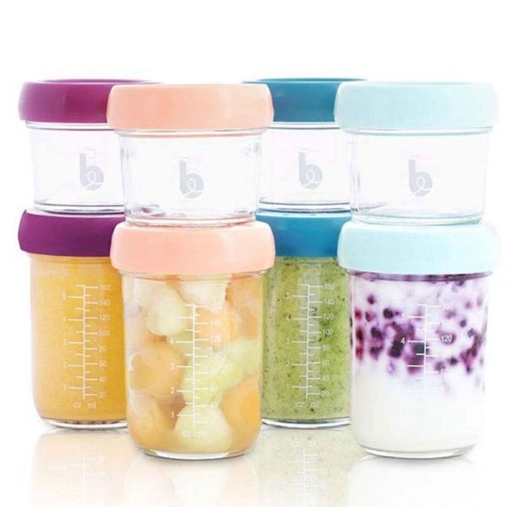 Babymoov - Glass Baby Bowls and Food Containers Multiset - Pack of 8