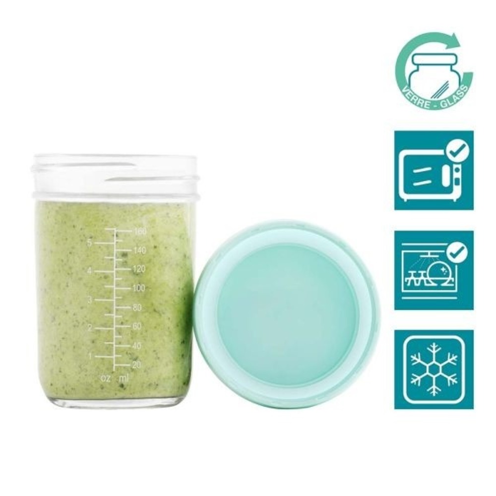 Babymoov - Glass Baby Bowls and Food Containers Multiset - Pack of 8