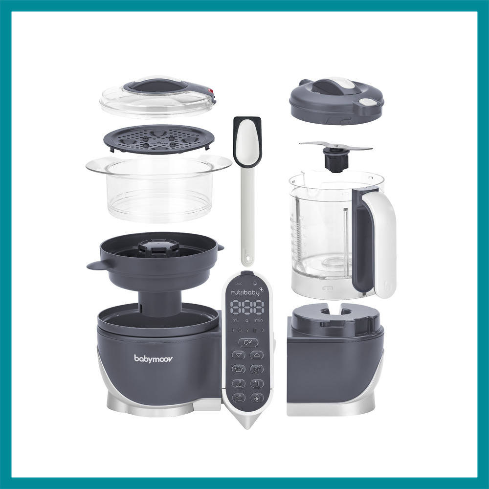 Babymoov - Nutribaby Food Processor and Blender Mixer - Industrial grey