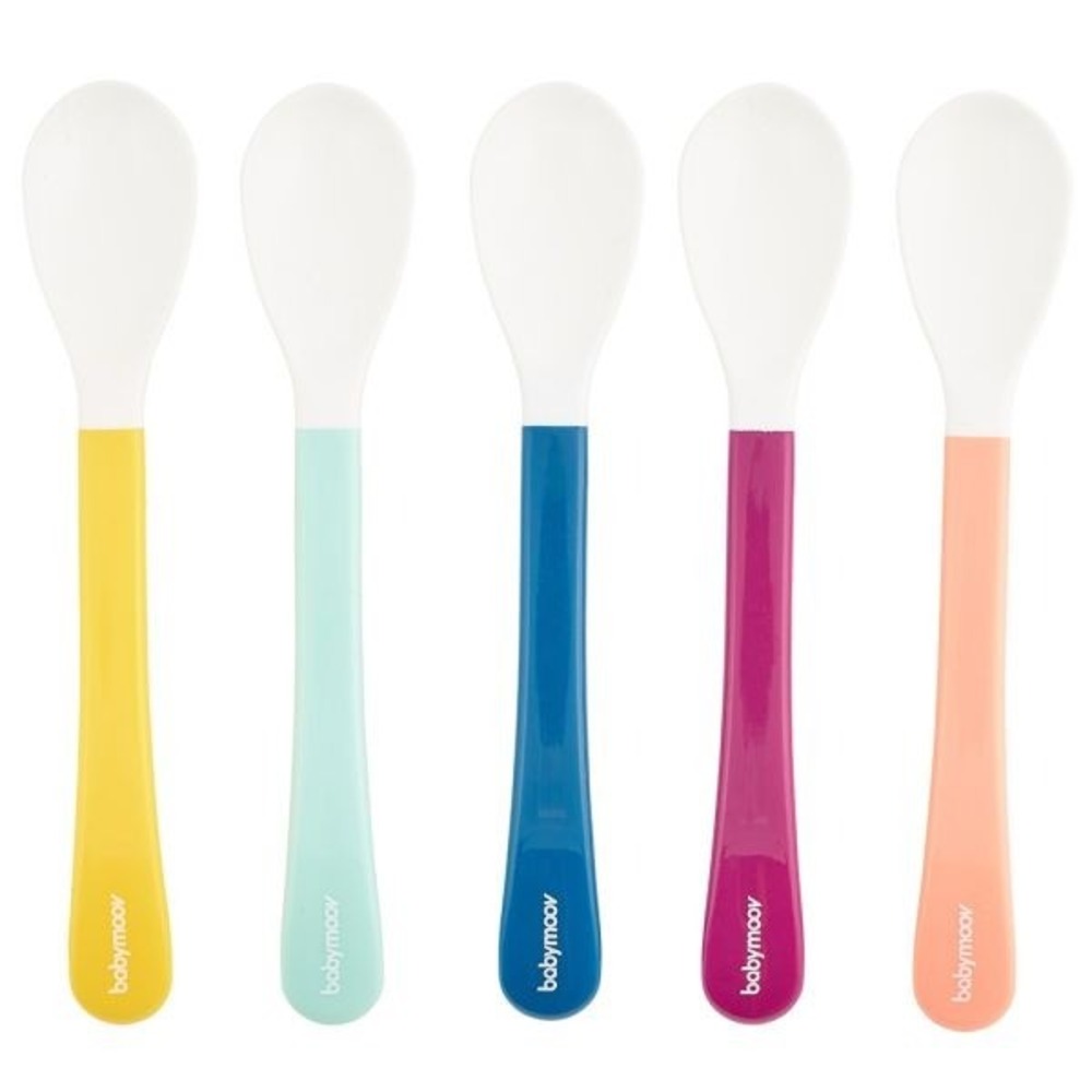 Babymoov - White Head Spoons - Pack of 5