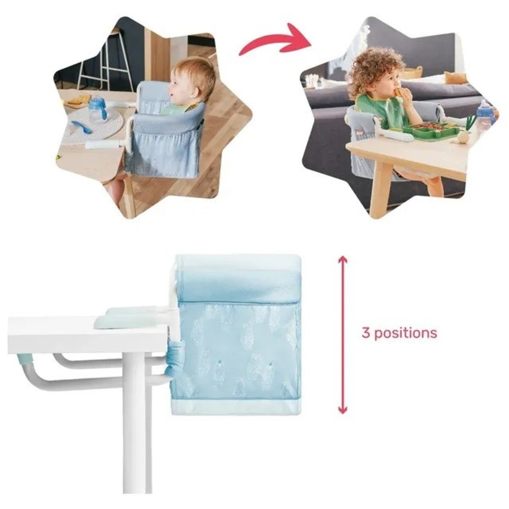 Badabulle - Hook on Portable Highchair Baby Seat - Blue