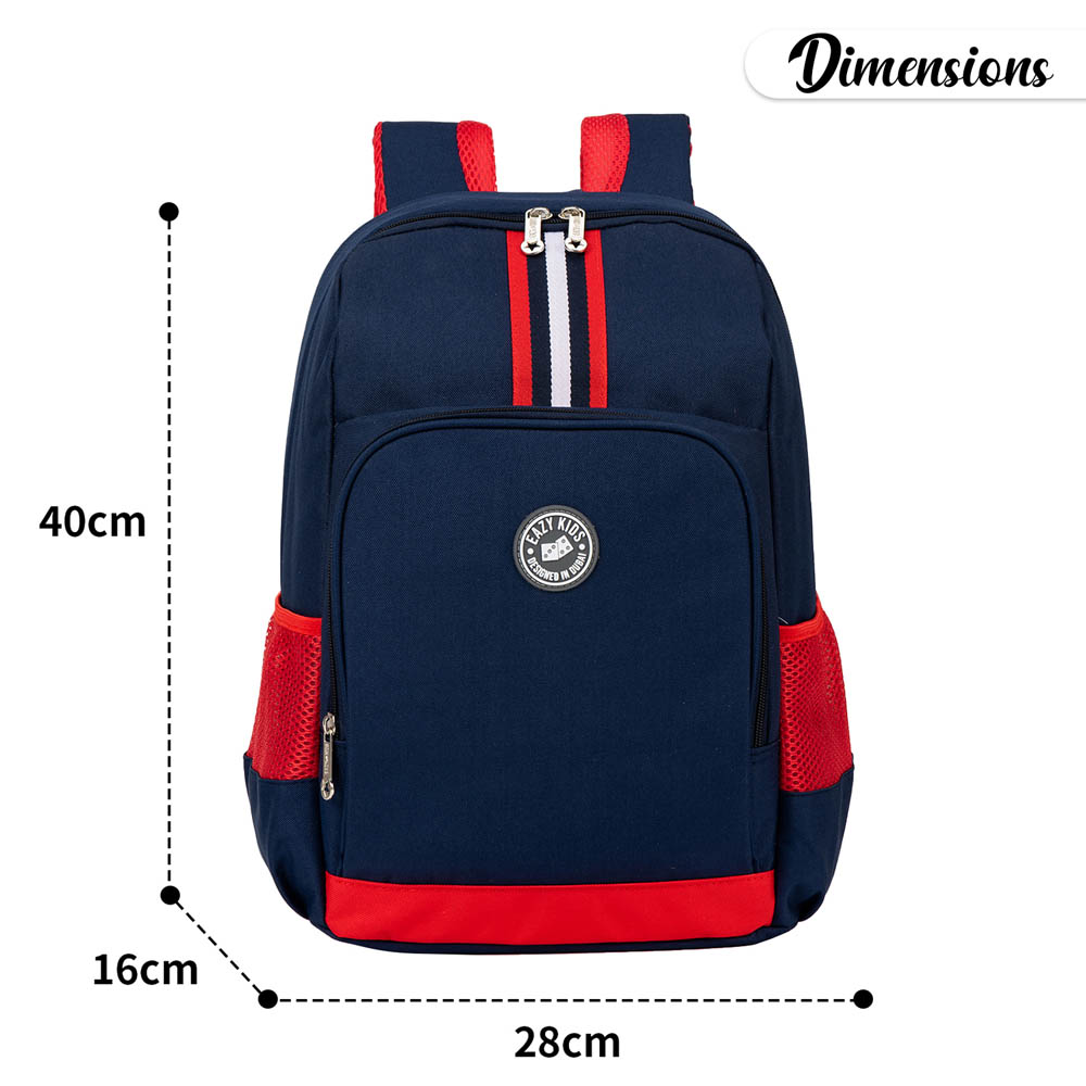 Eazy kids - Back to School - 16" Hero School Backpack - Blue
