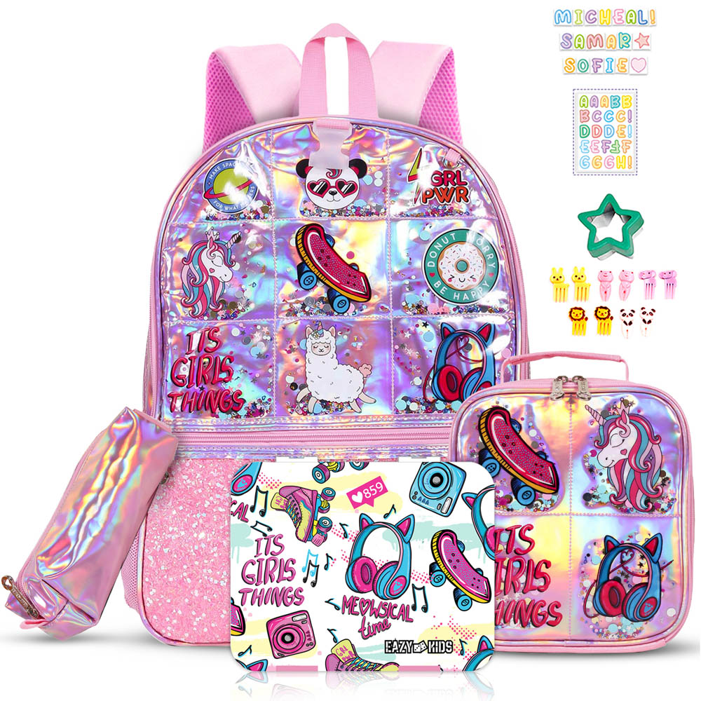 Eazy kids - Back to School Combo Set of 4 It's Girl Thing - Pink