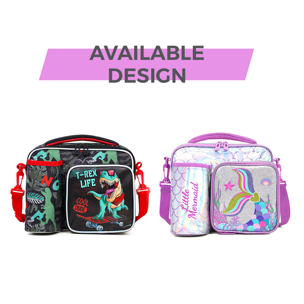 Eazy kids - Bottle/Lunch Bag Mermaid Chrome - Purple