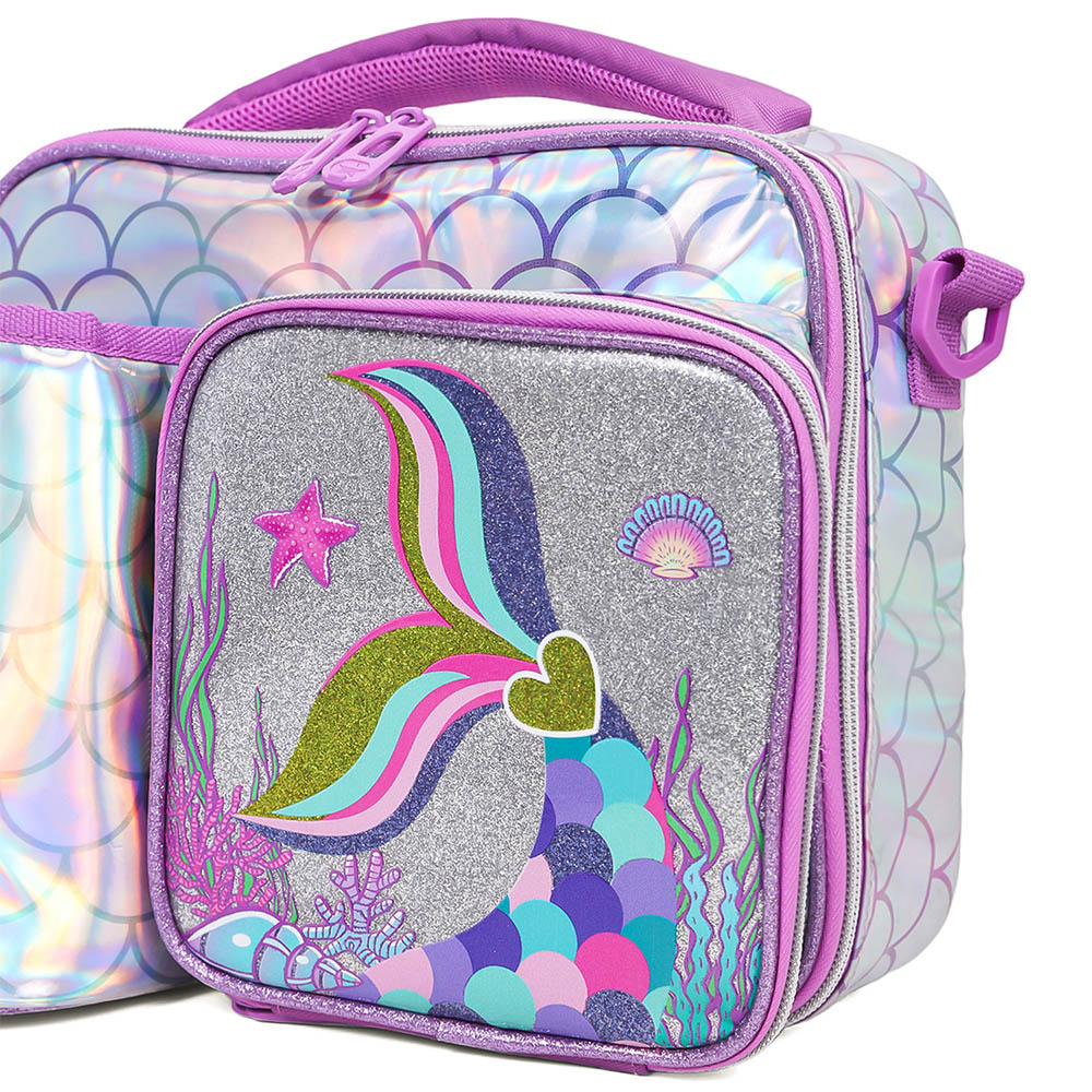 Eazy kids - Bottle/Lunch Bag Mermaid Chrome - Purple