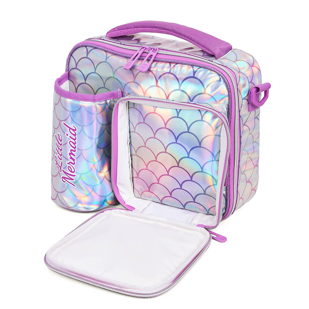 Eazy kids - Bottle/Lunch Bag Mermaid Chrome - Purple