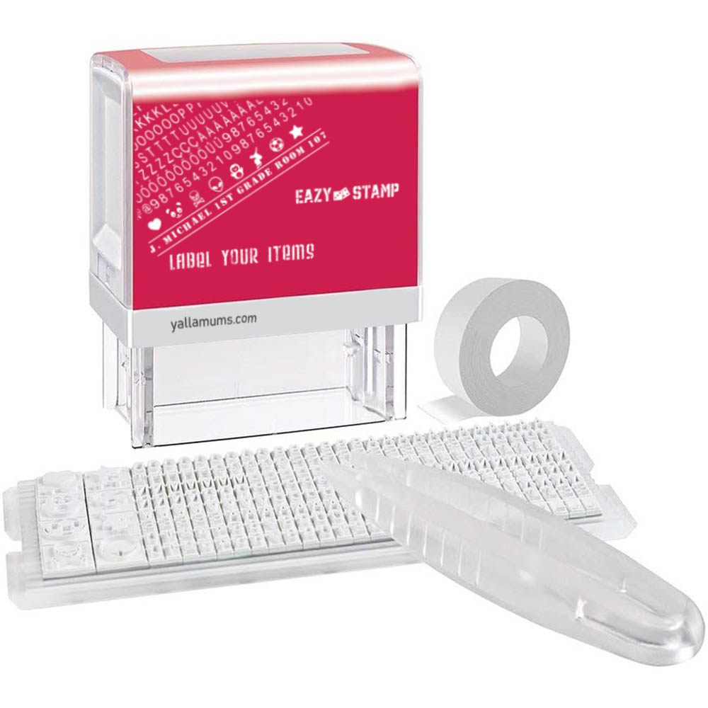 Eazy kids - Customizable Self Inking Fabric Stamp Kit - Black