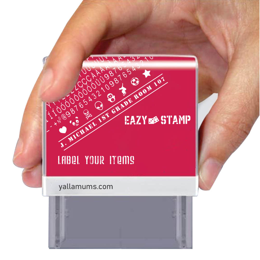 Eazy kids - Customizable Self Inking Fabric Stamp Kit - Black