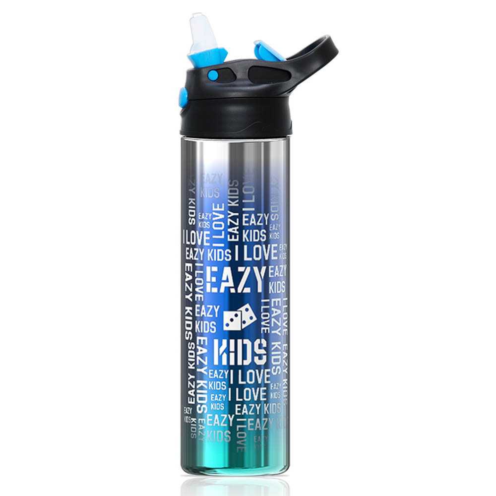 Eazy kids - Double wall Stainless Steel Water Bottle - Blue (530ml)