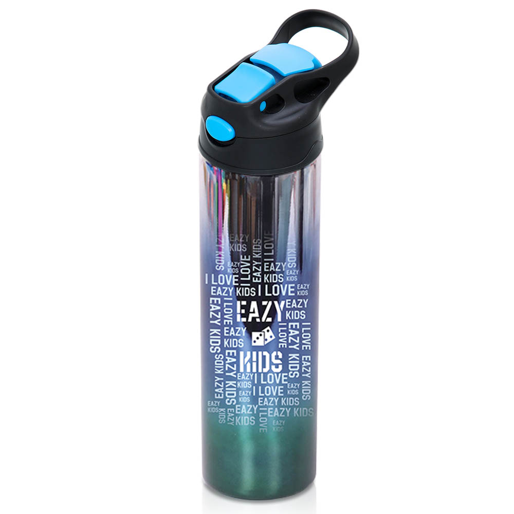 Eazy kids - Double wall Stainless Steel Water Bottle - Blue (530ml)