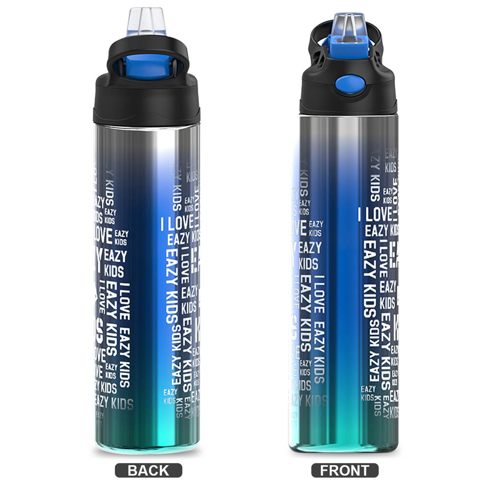Eazy kids - Double wall Stainless Steel Water Bottle - Blue (530ml)