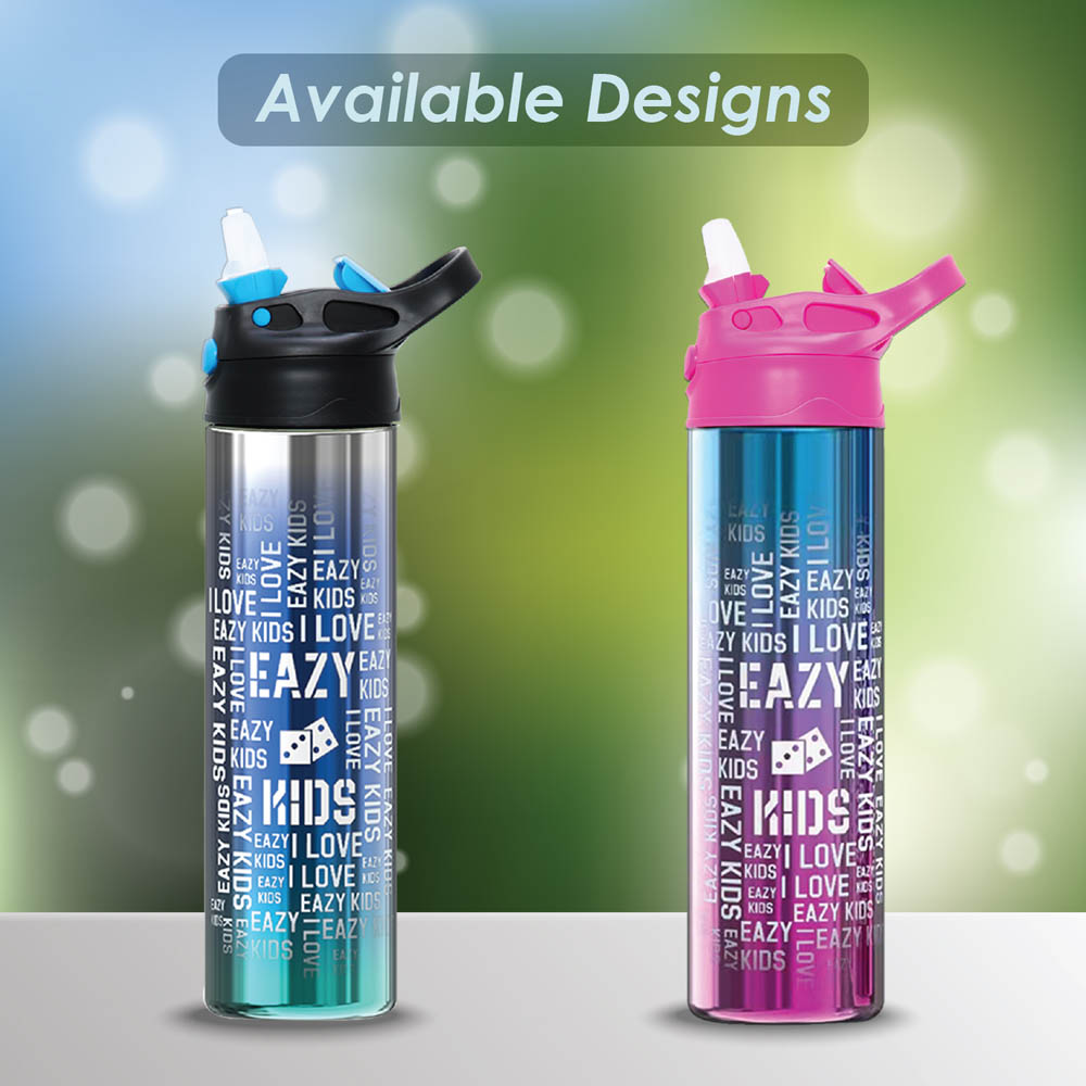 Eazy kids - Double wall Stainless Steel Water Bottle - Blue (530ml)